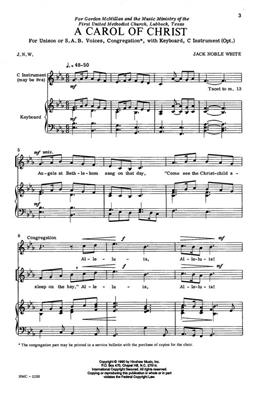 Jack White: A Carol Of Christ: (Arr. Jack White): Gemischter Chor mit Klavier/Orgel