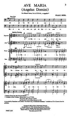 Franz Biebl: Ave Maria: Gemischter Chor mit Begleitung