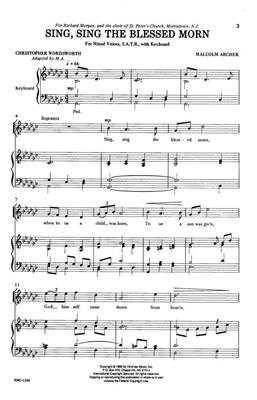 Malcolm Archer: Sing, Sing The Blessed Morn: (Arr. Malcolm Archer): Gemischter Chor mit Klavier/Orgel