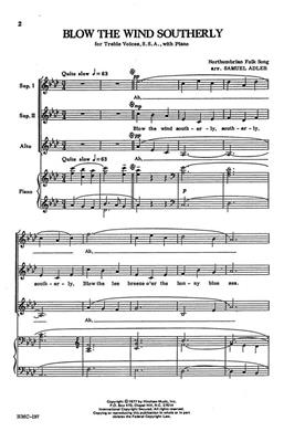 Blow The Wind Southerly: (Arr. Samuel Adler): Frauenchor mit Klavier/Orgel