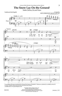 The Snow Lay On The Ground: (Arr. Beth McCoy): Frauenchor mit Klavier/Orgel