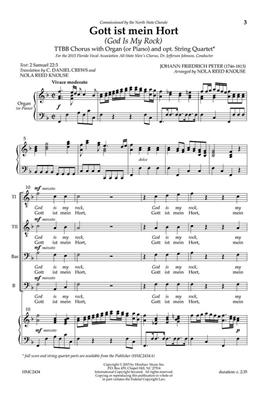 Johann Fr. Peter: God Is My Rock (Gott Ist Mein Hort): (Arr. Nola Reed Knouse): Männerchor mit Klavier/Orgel