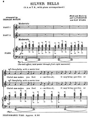 Jay Livingston: Silver Bells: (Arr. Charles Naylor): Frauenchor mit Begleitung