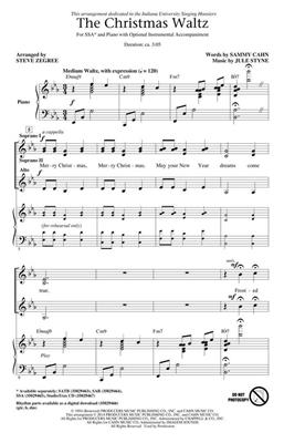 The Christmas Waltz: (Arr. Steve Zegree): Frauenchor mit Begleitung