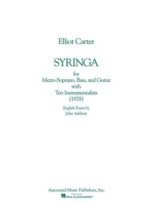 Elliott Carter: Syringa (1978): Gemischter Chor mit Ensemble