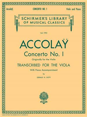 Jean-Baptiste Accolay: Concerto No. 1: Viola mit Begleitung