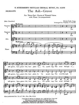 Traditional: Ash Grove Welsh Folk Song: (Arr. C. Smith): Frauenchor mit Klavier/Orgel