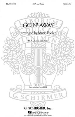 Folk Song: Goin' Away: (Arr. Marie Pooler): Frauenchor mit Klavier/Orgel
