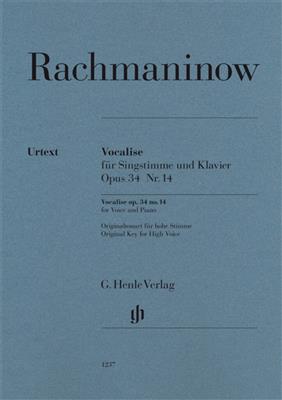 Sergei Rachmaninov: Vocalise Op.34 No.14 For Voice And Piano: Gesang mit Klavier