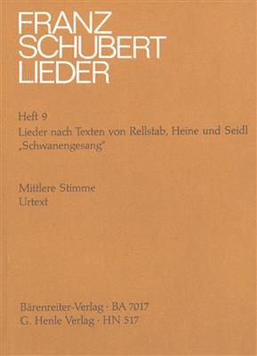Franz Schubert: Lieder Heft 9- Mittlere Stimme: Gesang mit Klavier