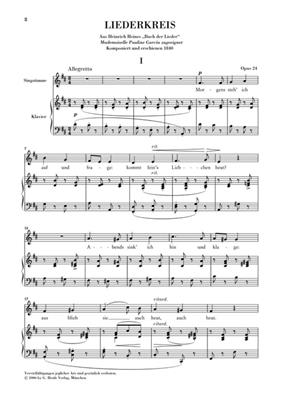 Robert Schumann: Song Cycle Op. 24: Gesang mit Klavier