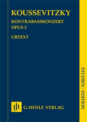 Serge Koussevitzky: Kontrabasskonzert Opus 3: (Arr. Christoph Sobanski): Kontrabass mit Begleitung