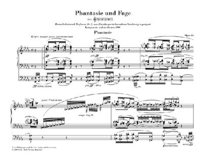 Max Reger: Phantasie Und Fuge Über BACH Opus 46: Orgel