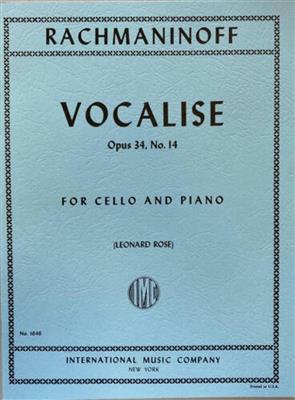 Vocalise opus 34, No. 14: Cello mit Begleitung