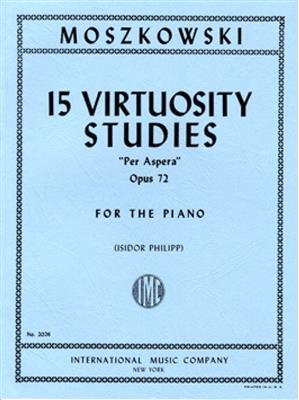 Moritz Moszkowski: 15 Virtuosity Studies 'Per Aspera' Op. 72: Klavier Solo