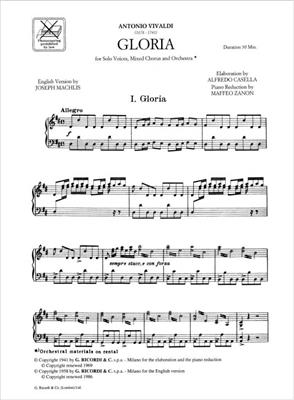 Antonio Vivaldi: Gloria RV 589: Gemischter Chor mit Klavier/Orgel