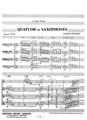 Ichiro Nodaira: Quatuor de saxophones: Saxophon Ensemble