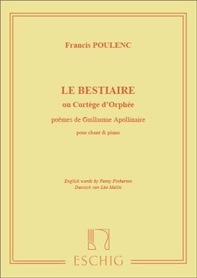 Francis Poulenc: Le Bestiaire ou Cortège d'Orphée: Gesang mit Klavier