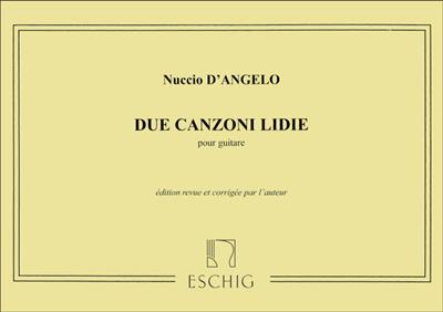 Nuccio d'Angelo: Due Canzoni Lidie: Gitarre Solo