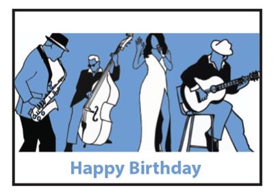 Card Happy Birthday Blues