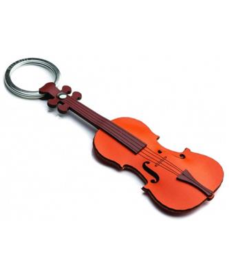 Italian Leather Keyring - Violin