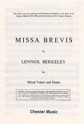 Lennox Berkeley: Missa Brevis Op.57 (Original Latin Version): Gemischter Chor mit Klavier/Orgel