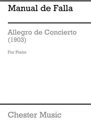 Manuel de Falla: Allegro De Concierto Piano Solo: Easy Piano
