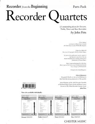 Recorder From The Beginning Quartets Parts: (Arr. John Pitts): Blockflöte Ensemble