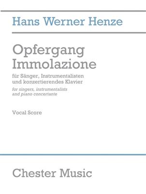 Hans Werner Henze: Opfergang Immolazione: Männerchor mit Klavier/Orgel