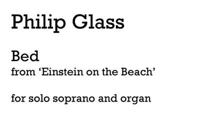 Philip Glass: Bed (Soprano And Organ): Gesang mit Klavier