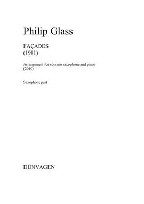 Philip Glass: Facades: Sopransaxophon mit Begleitung