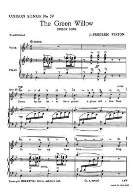 J. Frederic Staton: The Green Willow: Gemischter Chor mit Klavier/Orgel
