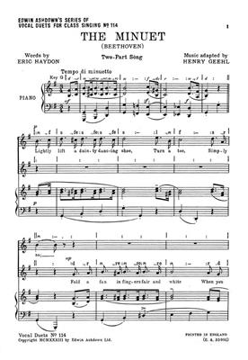 Ludwig van Beethoven: The Minuet: Frauenchor mit Klavier/Orgel