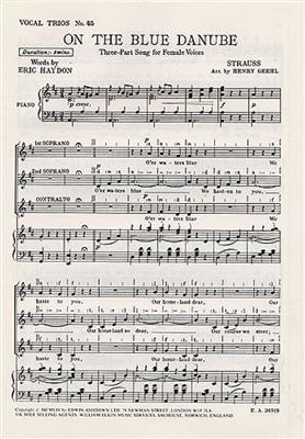 Johann Strauss Jr.: On The Blue Danube: Frauenchor mit Klavier/Orgel