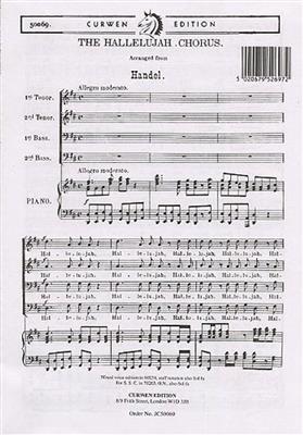 Georg Friedrich Händel: The Hallelujah Chorus: Männerchor mit Klavier/Orgel