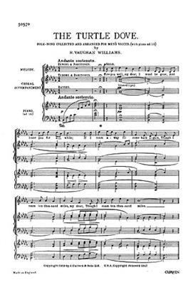 Ralph Vaughan Williams: The Turtle Dove: Männerchor mit Klavier/Orgel