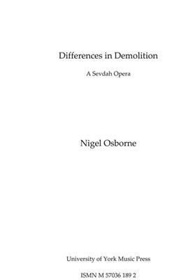 Nigel Osborne: Differences In Demolition: Kammerensemble