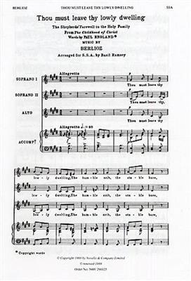 Hector Berlioz: Thou Must Leave Thy Lowly Dwelling: (Arr. Basil Ramsey): Frauenchor mit Klavier/Orgel