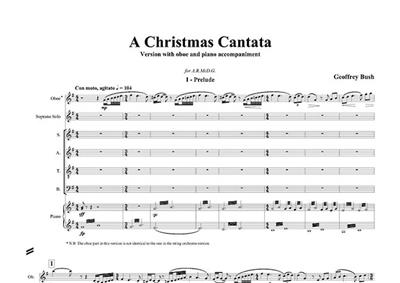 Geoffrey Bush: Christmas Cantata (Score And Oboe Part): Gemischter Chor mit Klavier/Orgel
