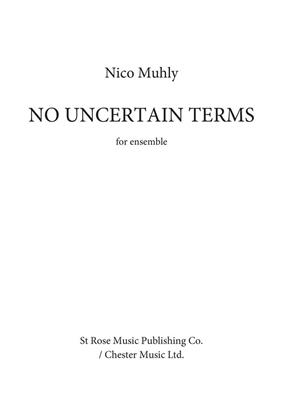 Nico Muhly: No Uncertain Terms: Kammerensemble