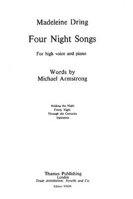 Madeleine Dring: 4 Night Songs: Gesang mit Klavier