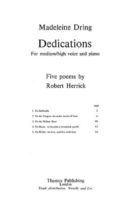 Madeleine Dring: Dedications: Gesang mit Klavier