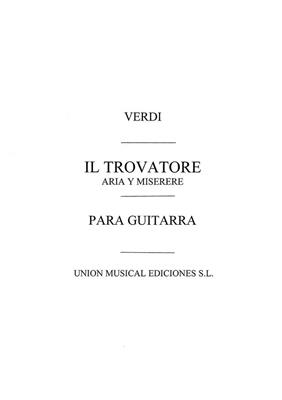 Giuseppe Verdi: Il Trovatore Aria Y Miserere: Gitarre Solo