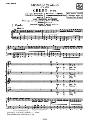 Antonio Vivaldi: Credo RV 591: Gemischter Chor mit Ensemble