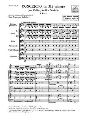 Antonio Vivaldi: Concerto In Mi Min. RV 278: Violine Solo