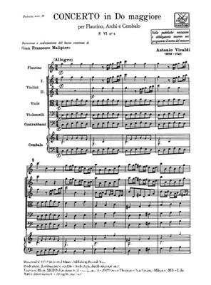 Antonio Vivaldi: Concerto Per Ottavino ('Flautino'), Archi E B.C.: Kammerensemble