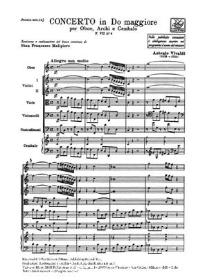 Antonio Vivaldi: Concerto per Oboe, Archi e BC: In Do Rv 447: Streichensemble