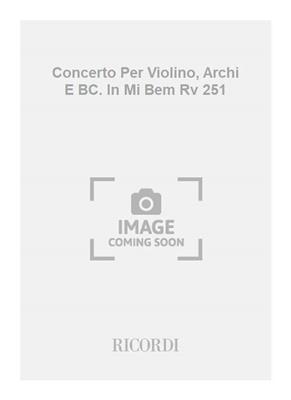 Antonio Vivaldi: Concerto Per Violino, Archi E BC. In Mi Bem Rv 251: Streichensemble