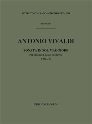 Antonio Vivaldi: Sonata in Sol Rv 25 Per Violino e BC: Violine mit Begleitung