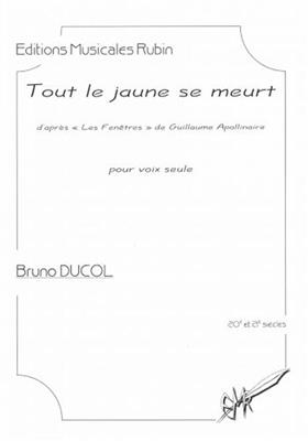 Bruno Ducol: Tout Le Jaune Se Meurt: Gesang Solo
